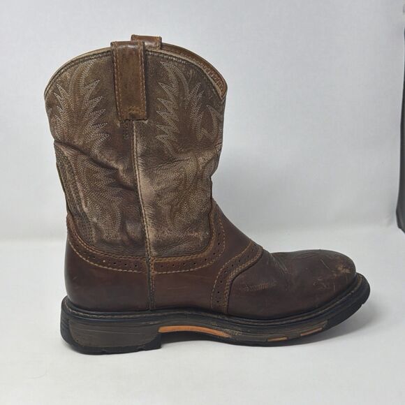 Ariat WorkHog Pull On Work Boots Men’s 8.5 EE Wide Brown Soft Toe 10008633 main image 8